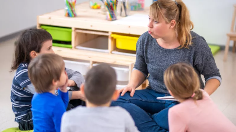 Kinderen in peuterspeelzaal