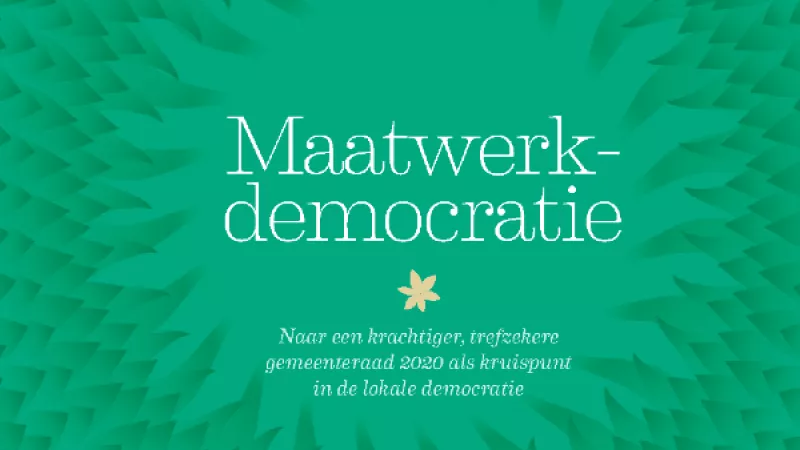 Omslag publicatie Maatwerkdemocratie VNG Denktank 2016