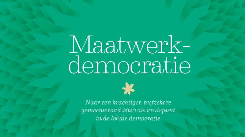 Omslag publicatie Maatwerkdemocratie VNG Denktank 2016