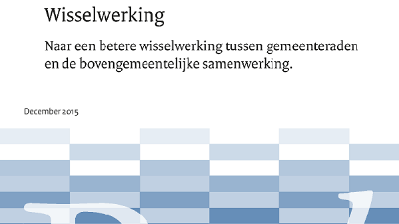 Omslag publicatie Wisselwerking van de Raad voor het openbaar bestuur (2015)