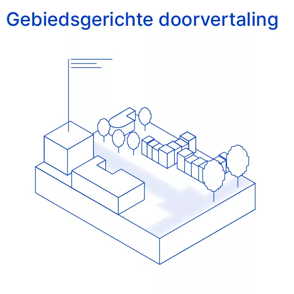 Illustratie Gebiedsgerichte doorvertaling